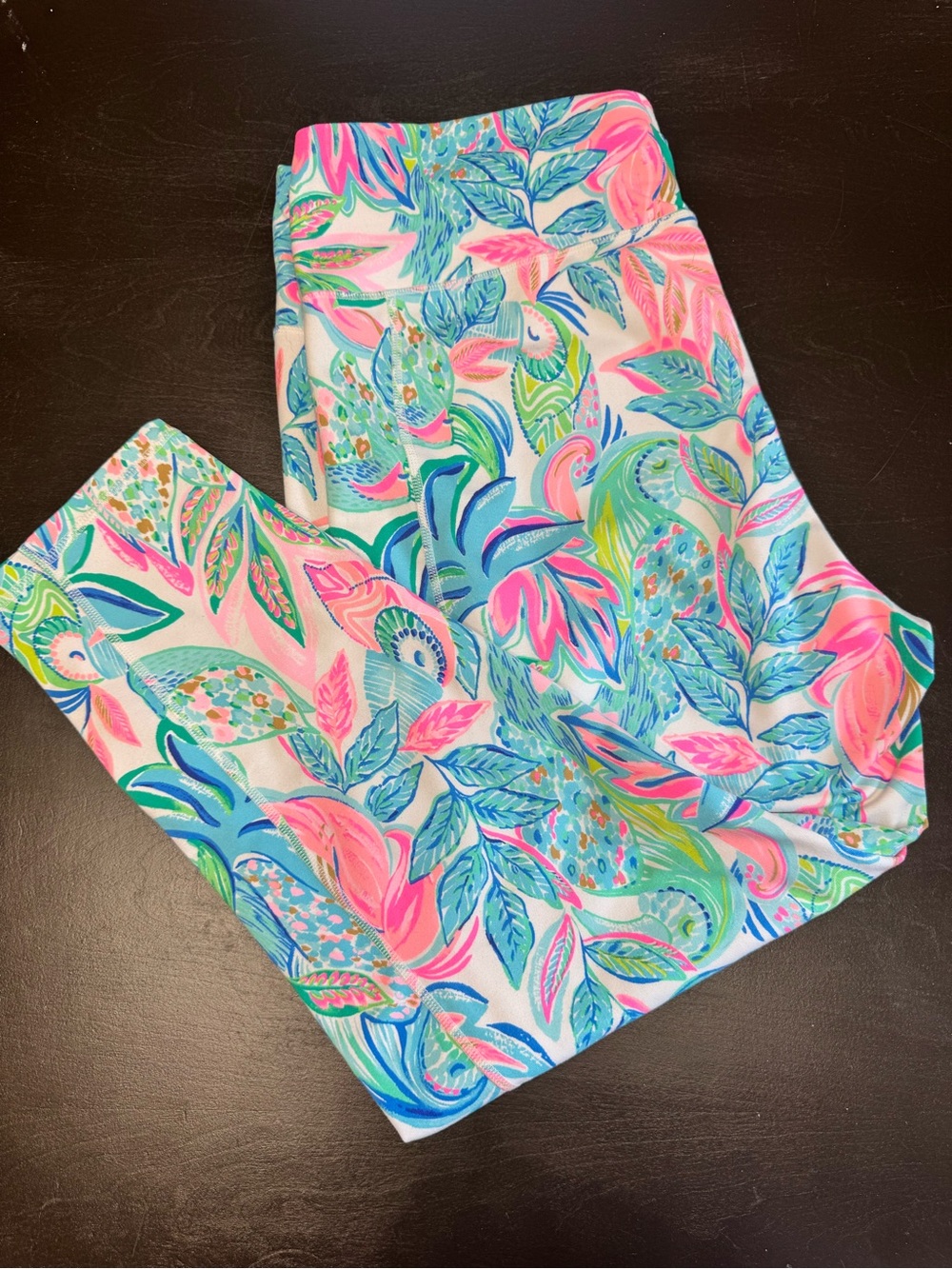 Lilly Pulitzer Luxletic Pastel Tropical Leggings - Pink, Teal, Blue